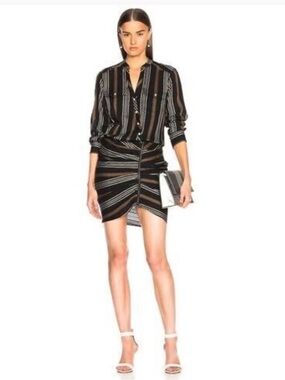 Veronica Beard Ruched  Zip mini dress